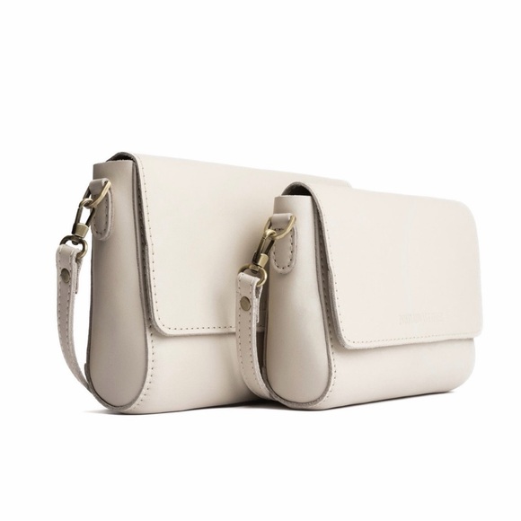 Portland Leather- Metro Crossbody - Medium size in Bone Color. - Picture 4 of 4